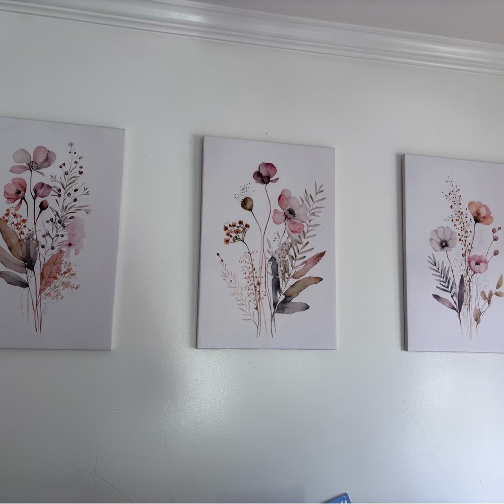 Floral Canvas Wall Art Set